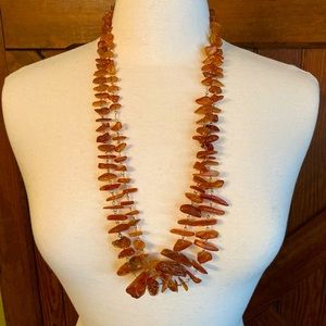 AUTHENTIC REAL AMBER NECKLACE 30' RAW UNPOLISHED STATE